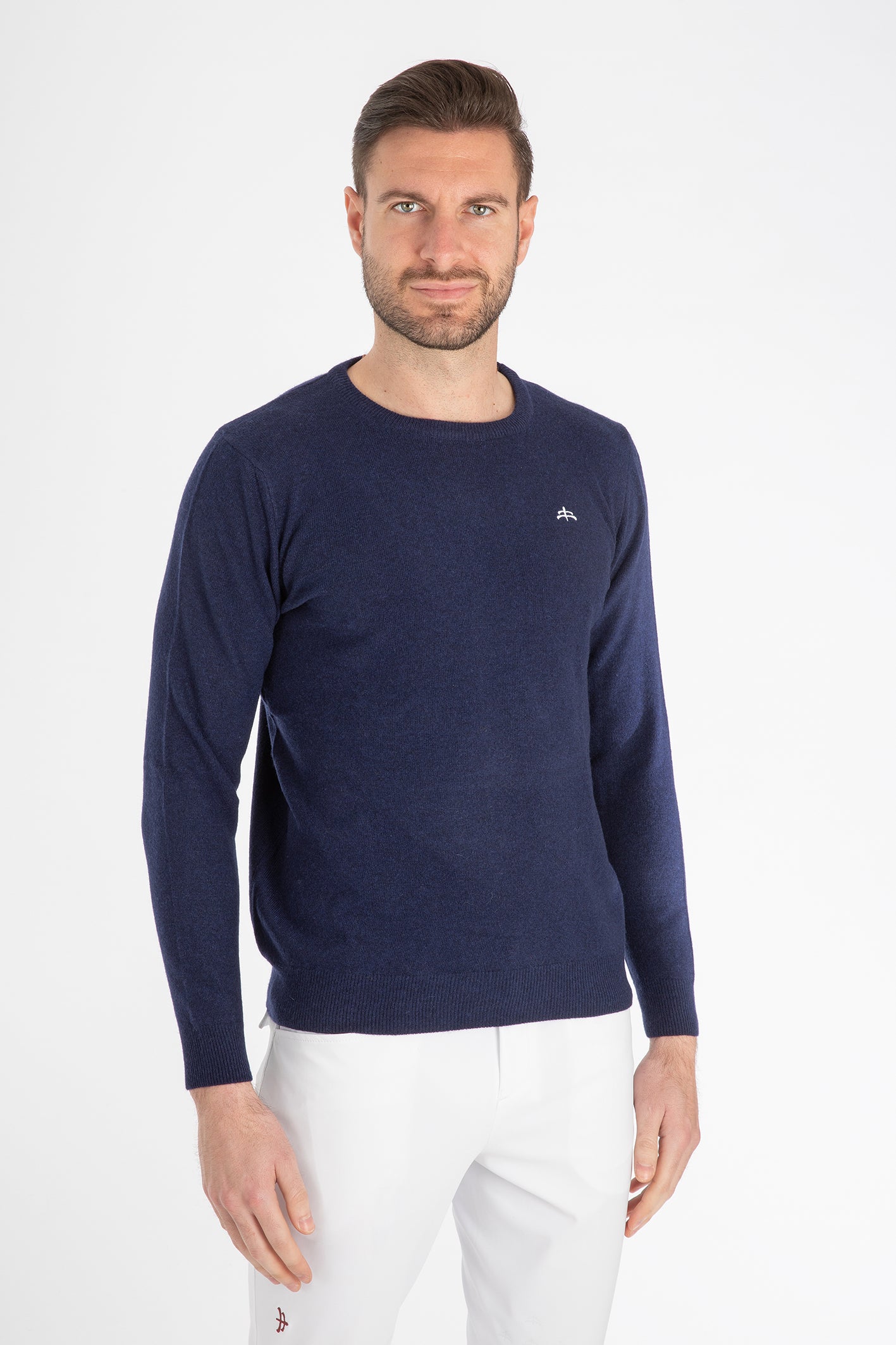 Soft cashmere sweater mod. DAVID with Round neck