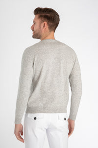 Soft cashmere sweater mod. DAVID with V neck