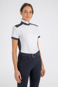 Ladies polo shirt mod. KATYA available in White-blue / Blue-white