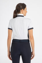 Load image into Gallery viewer, Ladies polo shirt mod. KATYA available in White-blue / Blue-white
